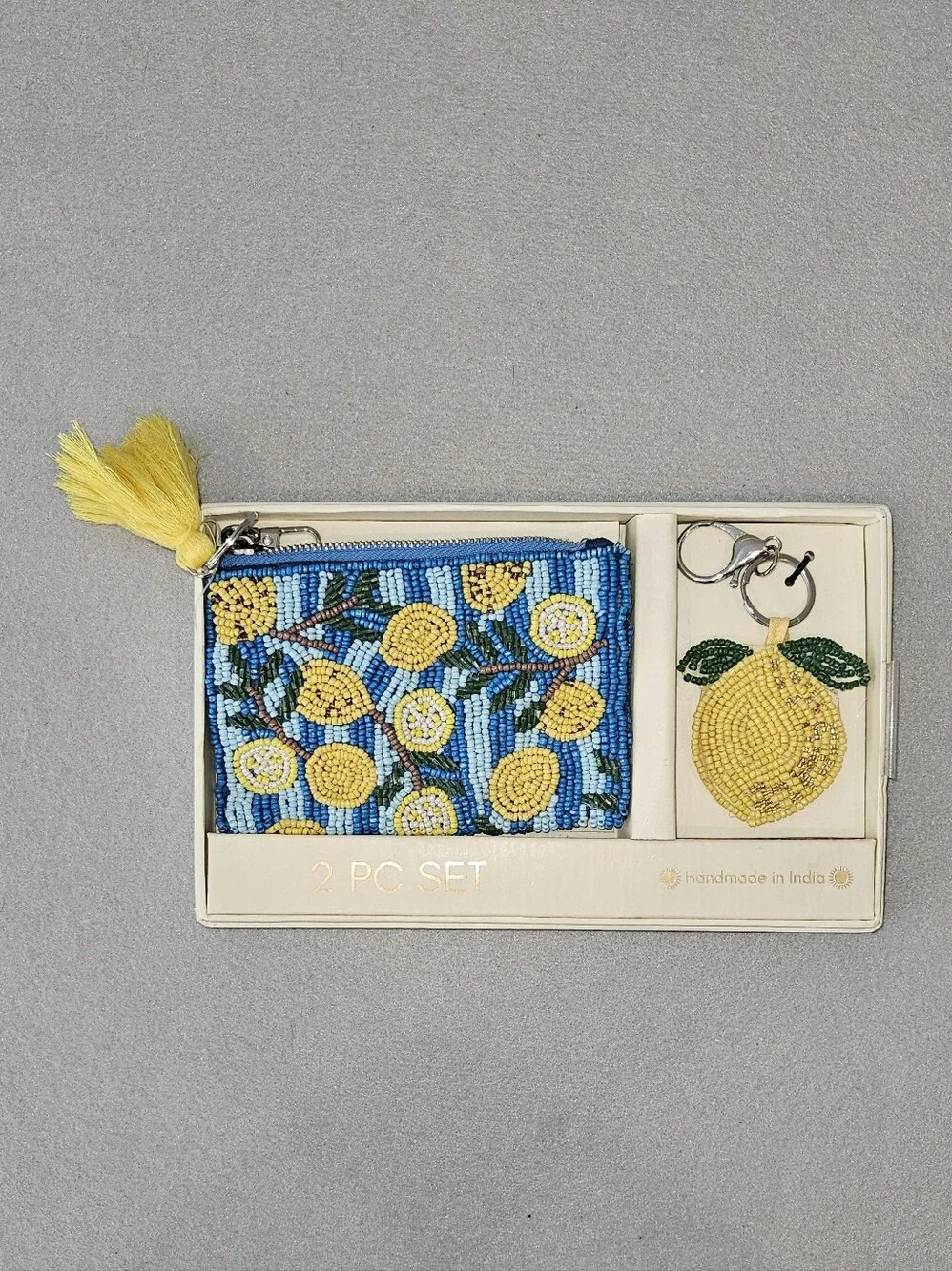 Sol & Mer Viral Beaded Lemon Coin Purse & Purse Charm Set – NWT | Cottagecore